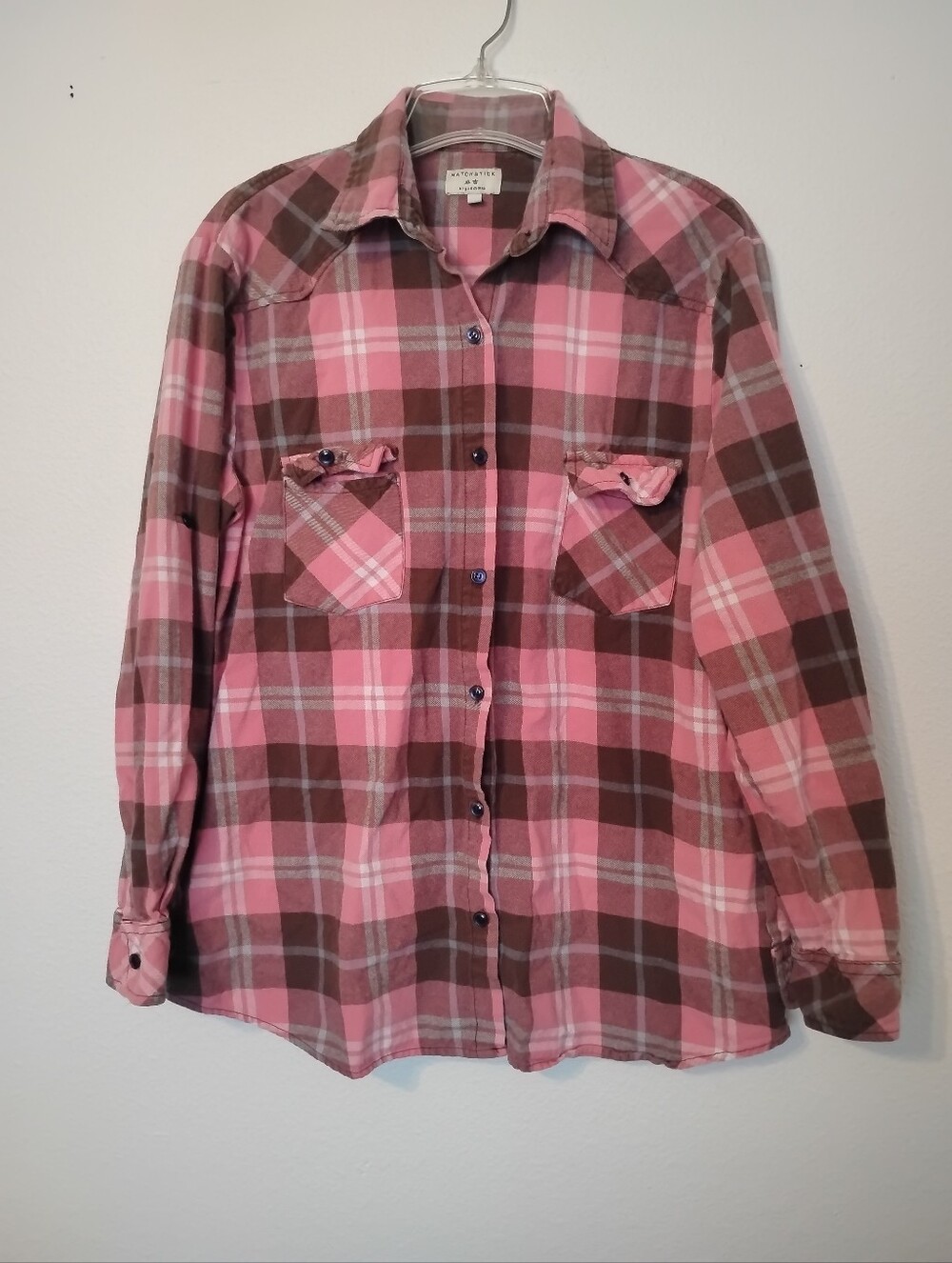 3pk Matchstick Cotton Plaid Multicolor Flannel Button Up Shirts